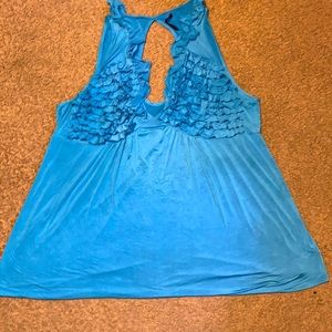 Blue lace tank top size 3X
